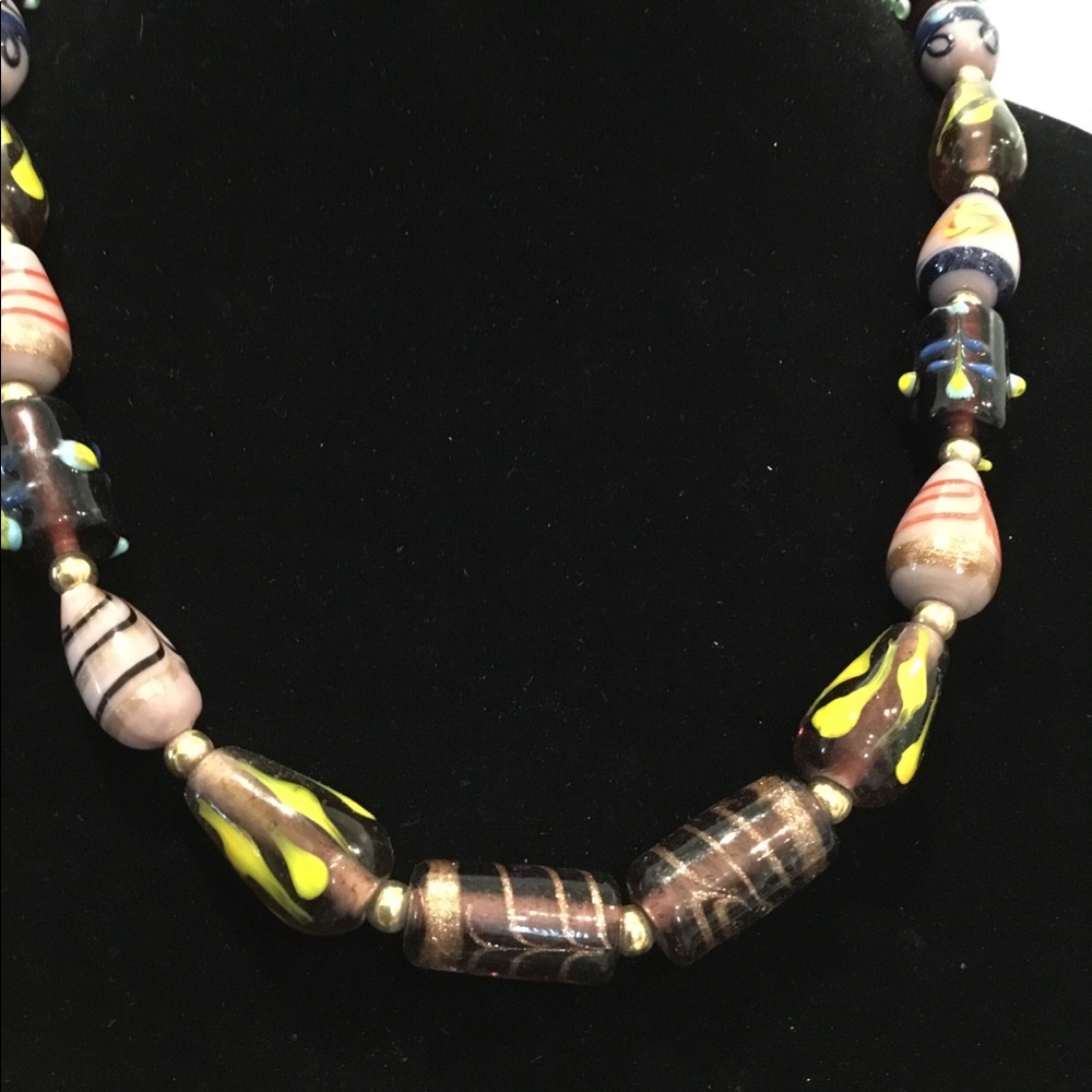 Czech glass bead necklace